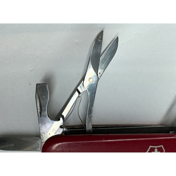 Victorinox Swiss Army Climber Knife Red Pin Tweezers, And Toothpick  - Picture 3 of 11